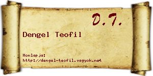 Dengel Teofil névjegykártya